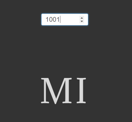 jQuery Roman Numeral Converter